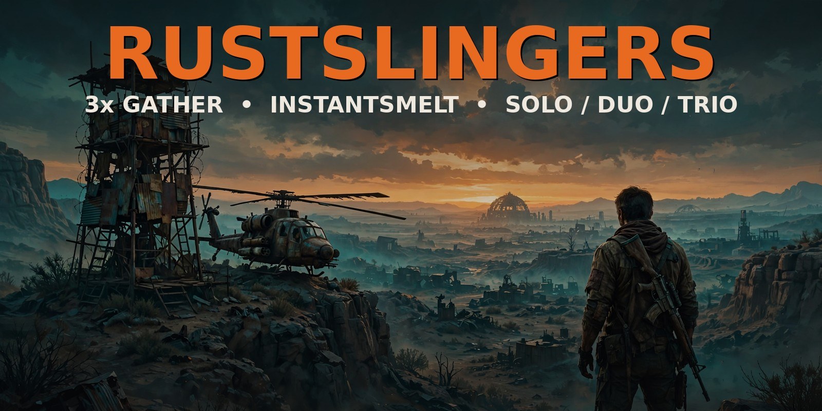 RustSlingers — rusty desert key art